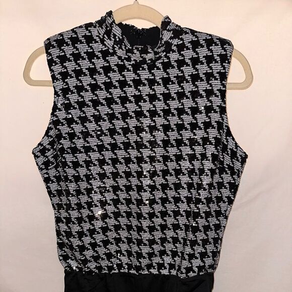 Black and white Sequence houndstooth bodysuit - Picture 13 of 13